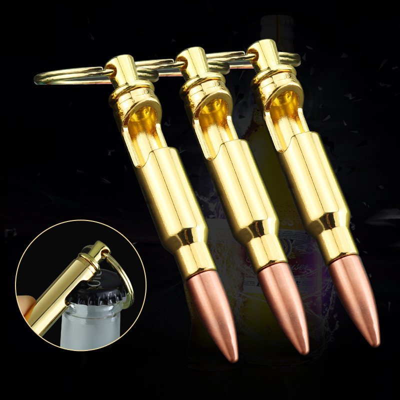 

Bullet Bottle Opener Zinc Alloy Key Ring Pendant Personality Keychain Bar Gadget Metal Kitchen Tools