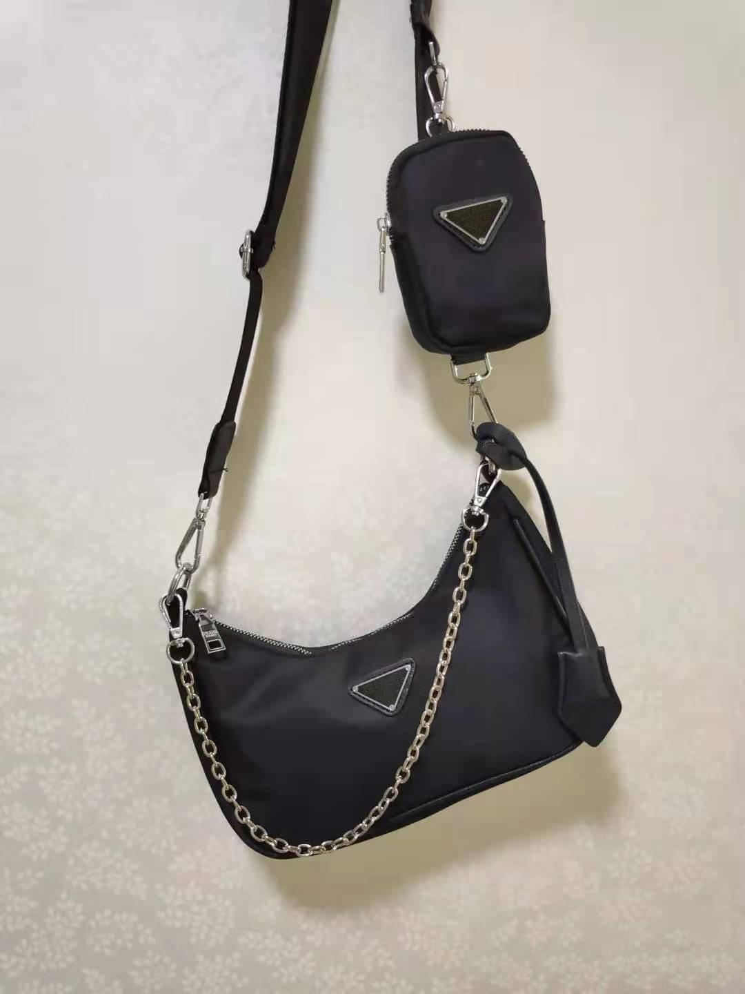 

With Box canvas hobo women shoulder bag Men Chest pack lady Tote chains handbags presbyopic purse messenger purses