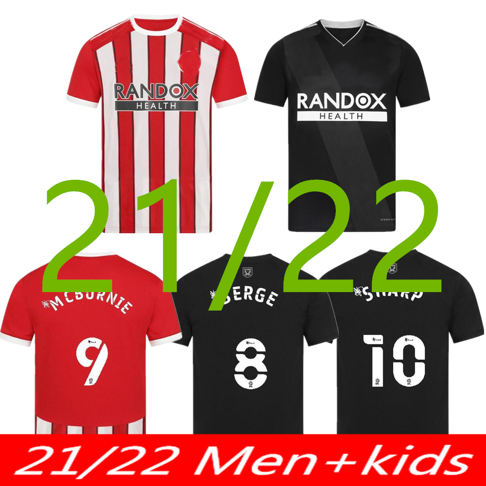 

2021 Sheffield Soccer Jerseys MOUSSET BERGE United 21 22 camiseta de fútbol McBURNIE LUNDSTRAM FLECK Football Shirt NORWOOD SHARP men kids kit tops