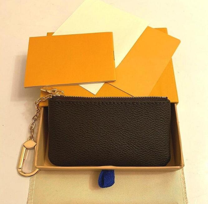 

2022 Top quality fashion 5 colors KEY POUCH coin purse Damier leather holds classical women men holder small zipper Key Wallets GGs Louiseity Viutonity LVs, Box