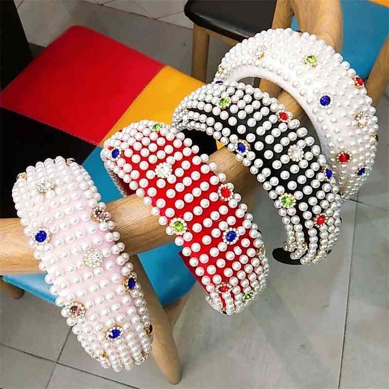 

pearl Fashion hoop full with diamond sponge dress wash face press headdress hairpin female