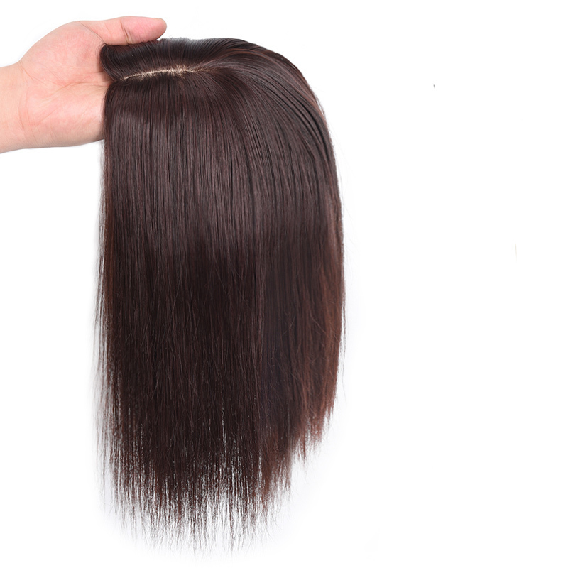

Hair Topper Top Toupee Hairpiece 3 Clip In Hair Extension Synthetic Hair With No bangs For Women Heat Resistant 220217