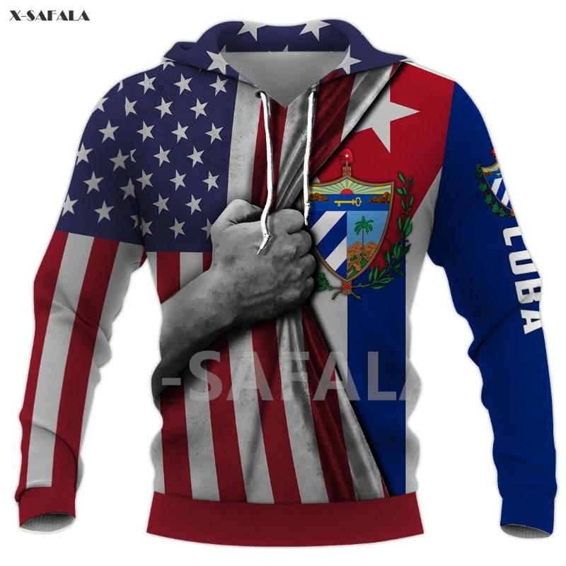 

Men's Hoodies & Sweatshirts Cuba USA Beautiful Place Skull Country Map Flag 3D All Printed Hoodie Man Women Harajuku Zipper Pullover Sweatsh, 3d hoodies