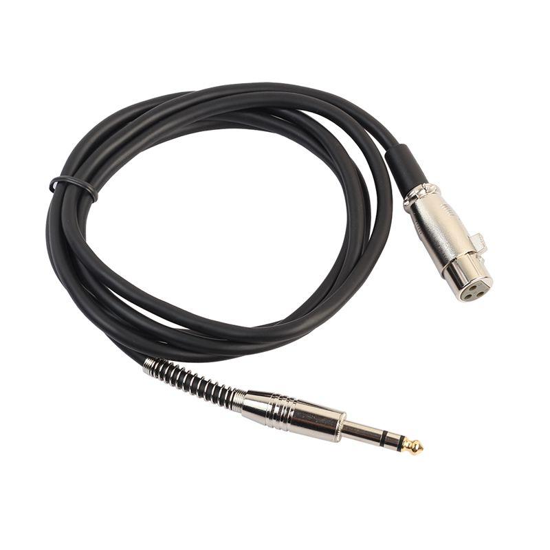 Audio Cables & Connectors 1/4 Inch Jack 6.35mm Stereo Male To XLR Female Microphone Cable Length: 6Ft-image-704632635