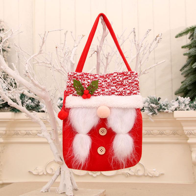 

Christmas Decorations Navidad 2022 Santa Sacks Elk Linen Candy Packaging Gift Bag Drawstring Tree For Home Year Decor