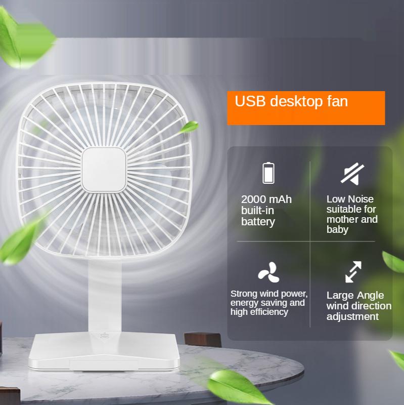 

Electric Fans USB Battery Rechargeable Handheld Mini Desktop Fan Student Dormitory Strong Wind Silent