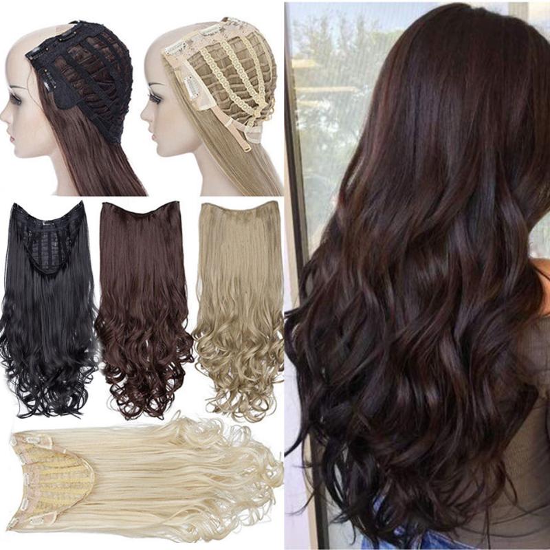 

Synthetic Wigs S-nolilite U Part Clip In One Piece Hair Wavy Half Head Wig Natural Hairpiece For Women, 1342