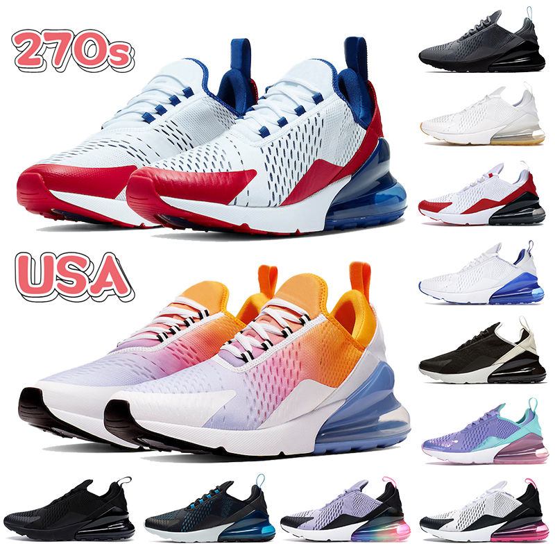

Men women 270s running shoes USA cool grey blue fury white gum anthracite black bone mens sneakers US 5.5-11, Bubble wrap packaging