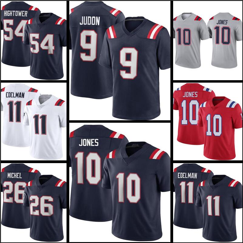 

10 Mac Jones 9 Matthew Judon Football Jersey 24 Stephon Gilmore 11 Julian Edelman 54 Donta Hightower Jerseys 26 Sony Michel 4 Jarrett Stidham men, As