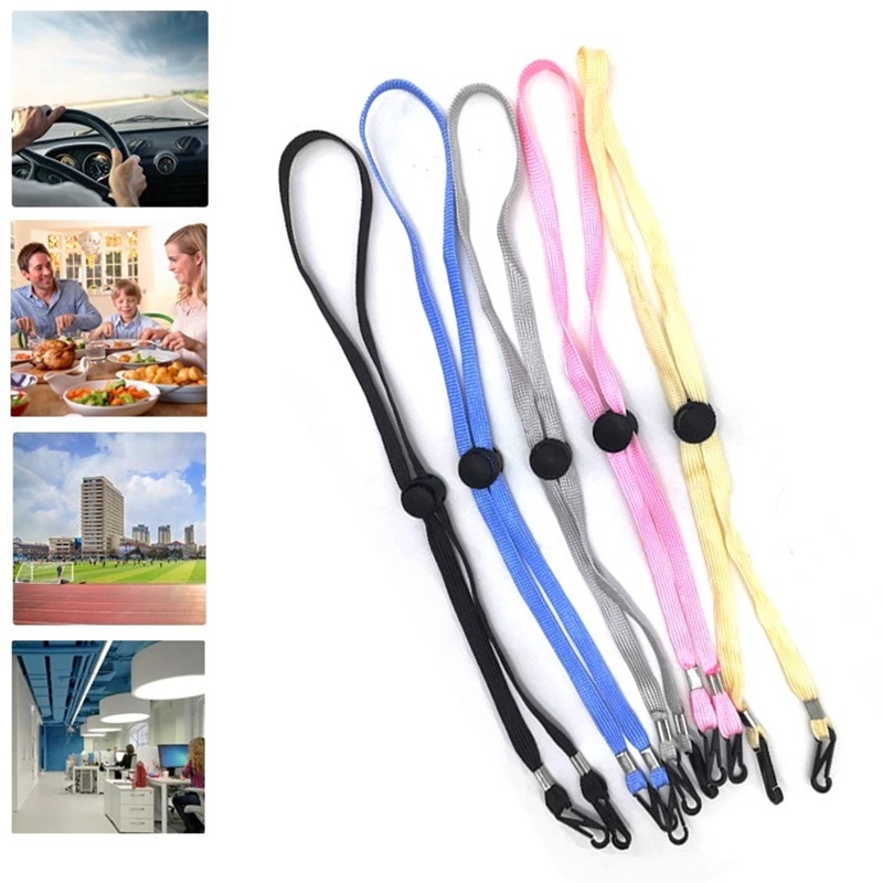

Face Masks Lanyard Adjustable Length Strap Hooks Handy Convenient Safety Mask Holder Hanger Sanitary Extenders Around Neck 932 B3