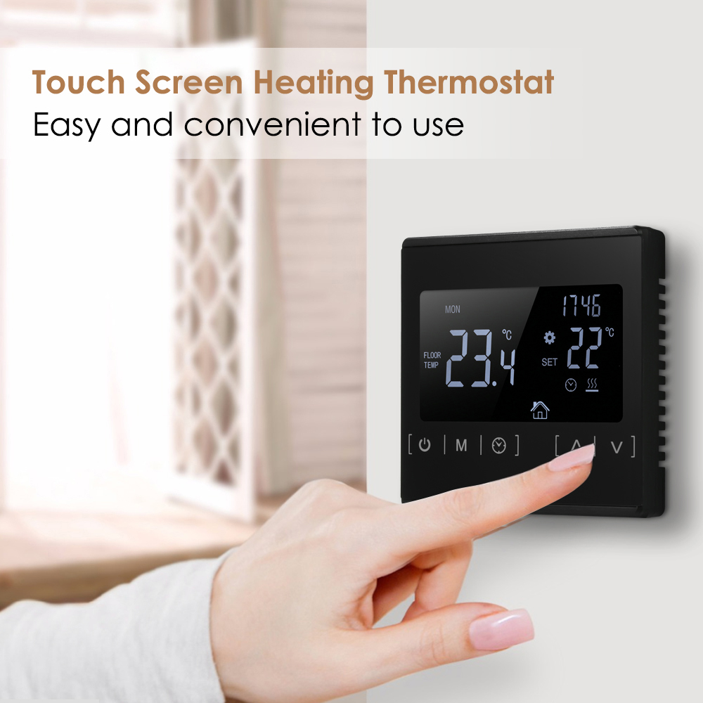 

AC85-240V LCD Touch Screen S-mart Thermostat Electric Floor Heating Termostato S-mart Temperature Controller for Home