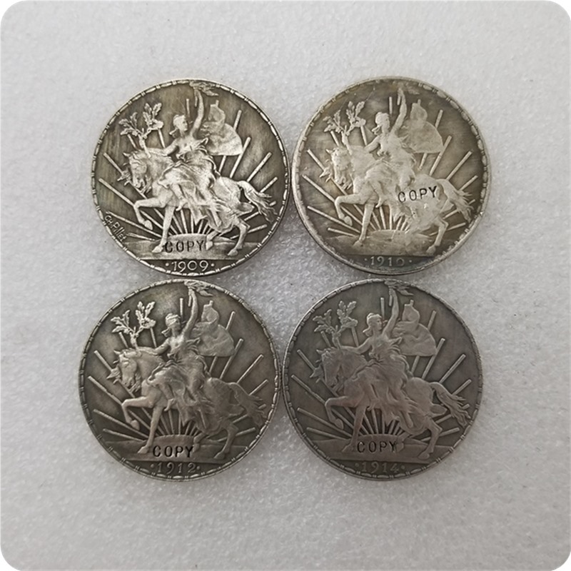 

1909(CH.Pillet) ,1910,1912,1914 MEXICO 1 PESO COPY commemorative coins-replica coins medal coins collectibles