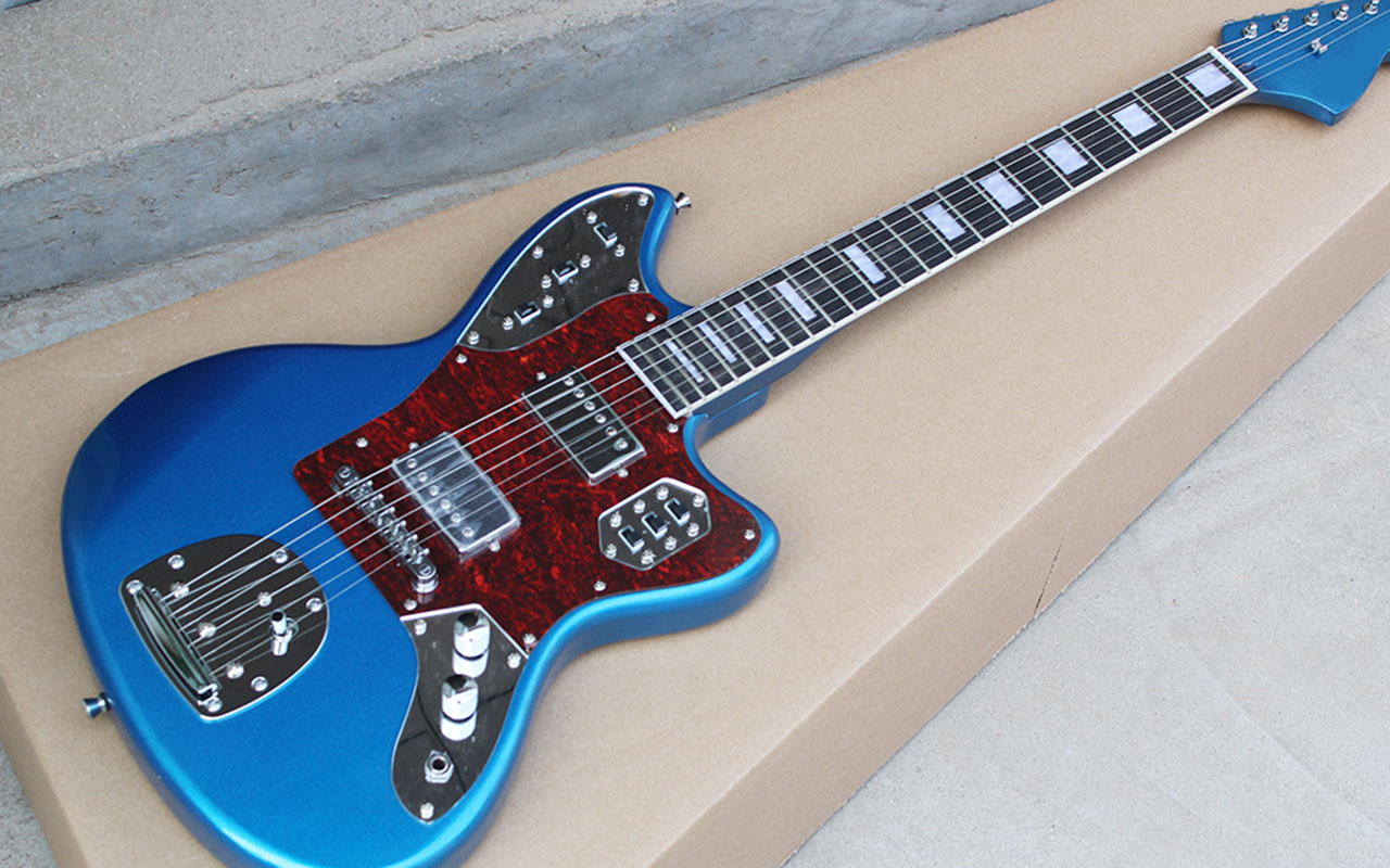 

Electric guitar Jaguar metal blue ebony fingerboard