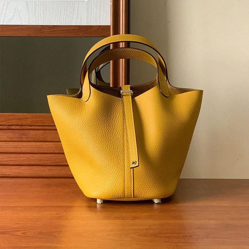 

HERME S New brand fashionluxury designer Women's bag handbags famous brands top quality Genuine leather bags picotin lock ladies [with