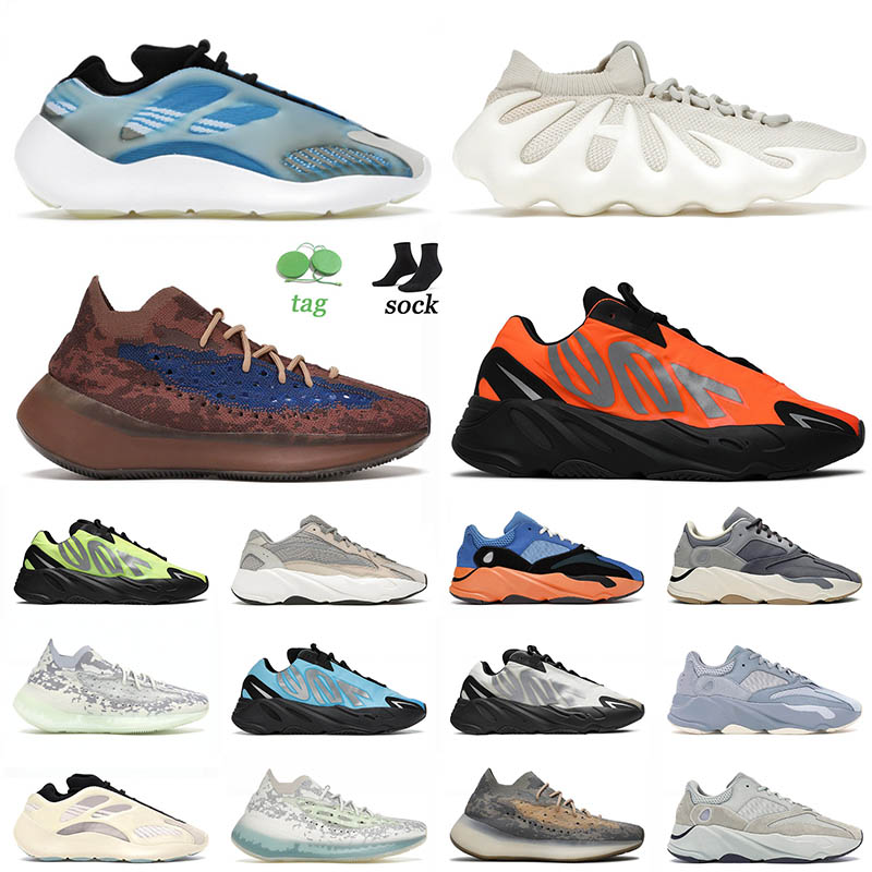 

2021 Arrival Sports 700 Running Shoes Size 12 Azareth 380 450 Cloud White Orange Azure Enflame Amber Analog Mens Women Trainers Sneakers, B38 triple black 36-45