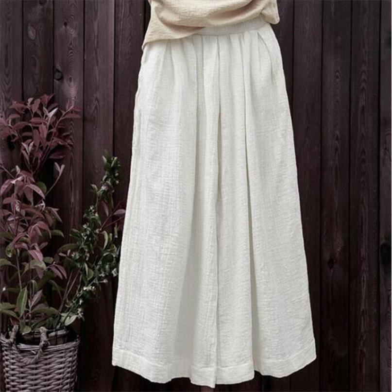 

autunm harem hemp bloomer women capris plus size bottoms l 6xl 7xl loose trouser cotton linen pleated wide leg, Black;white