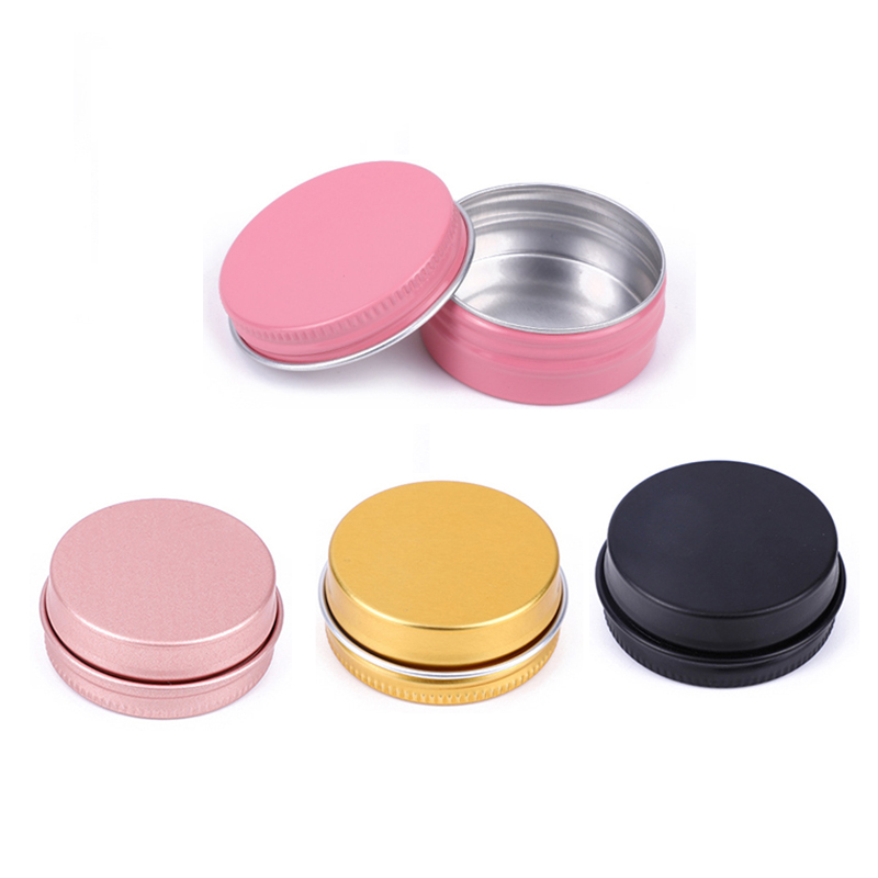 

15ML Metal Aluminium Bottle Tins Lip Balm Containers Empty Jars Screw Top Tin Cans Free DHL