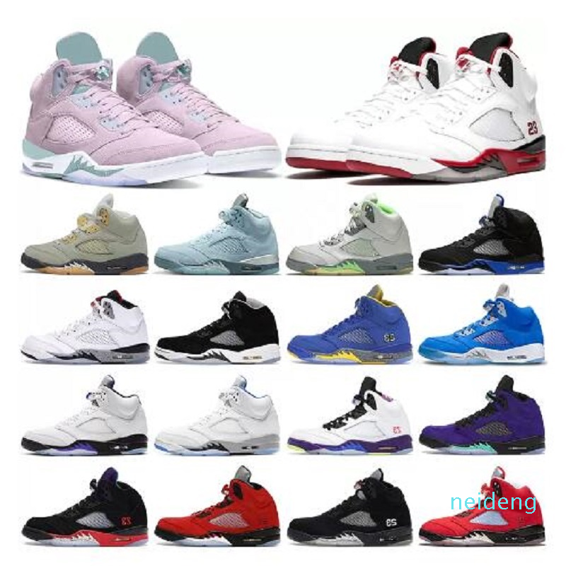 

What the SE Oregon 5 5s Basketball shoes Michigan Alternate Bel Grape white stealth Easter Top 3 men Sneakers trainers e5251, # 48