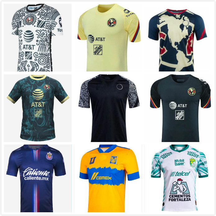 

21-22 Club AmÃ©rica away Soccer Jerseys 2021 GIOVANI HENRY Home UNAM Third UAN CASTILLO F.VINAS Camisas de Futebol Football Shirts, Black;yellow