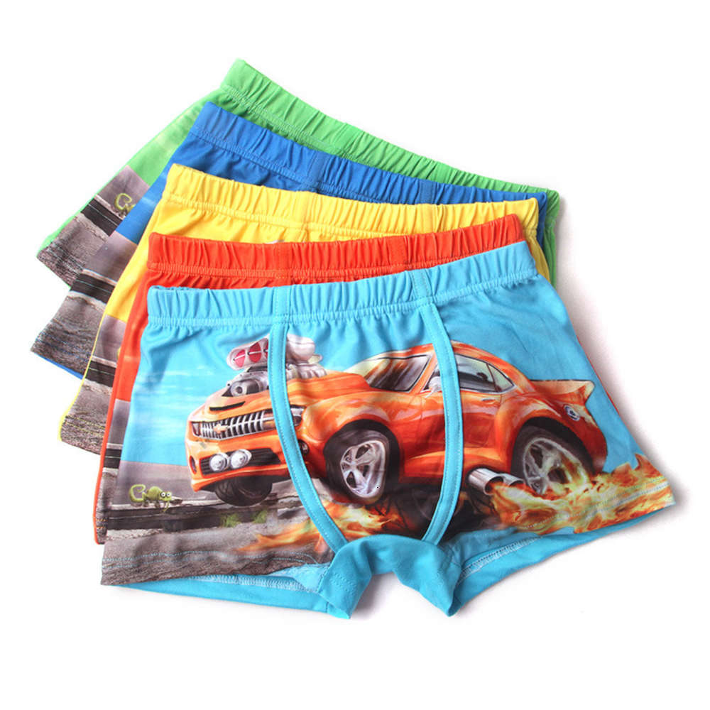 

children's underwear cartoon car comfortable boy's milk silk boxer, Camo