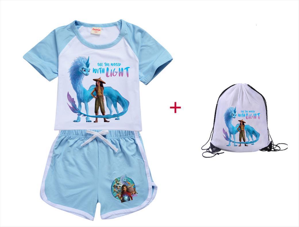 

3 To 16 Years Raya And The Last Dragon Girls T Shirt Boys Short Sleeve Tee Tops Kids Cartoon Printing, White