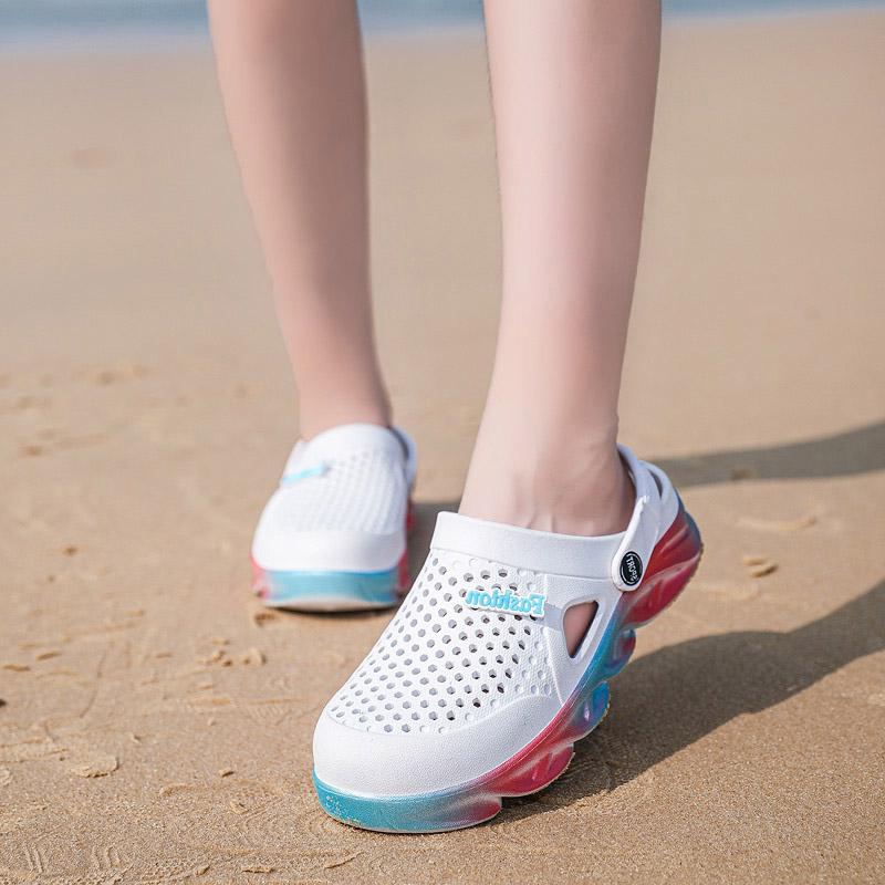 

Classic Mens Womens Trainers Sport Size Cross-border Summer Slippers Thick-soled Beach Shoes Couple Hole Shoe Outdoors Baotou Sandals Code:25LL-7790, 52659