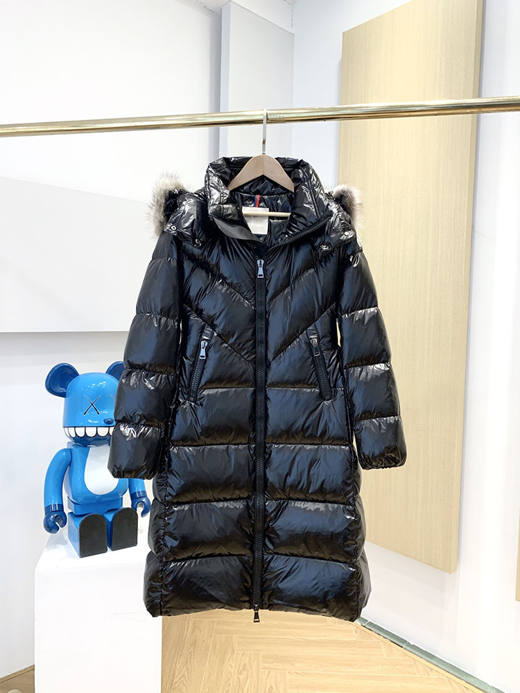 

Slim mid-length down jacket with fur collar, xqnm724 3056, Postage