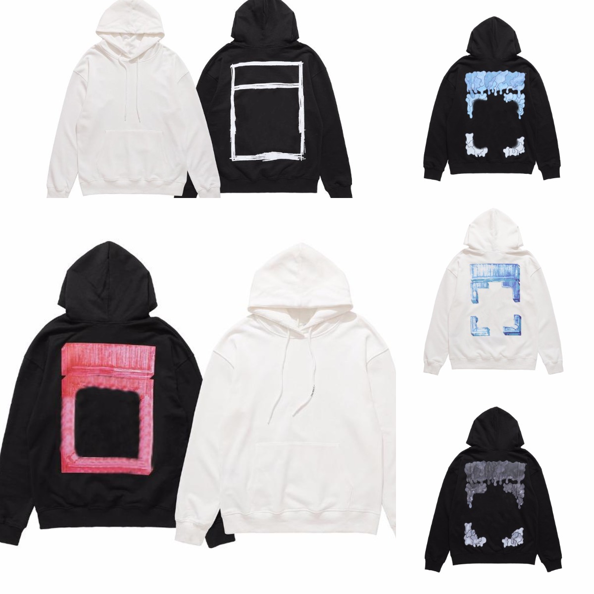 

Mens Womens Hoodies Hip Hop Men Offs Streetwear Letter Hoodie Designers Hooded Skateboards White Hoody High Street Pullover Sweatshirt Clothes, Black