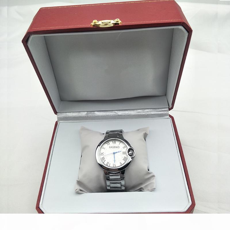 

With Box Mens Watches Luxury Womens Watches Fashion Quartz Calendar Wristwatch Stainless Steel Lovers Men Women Watch, Slivery;brown