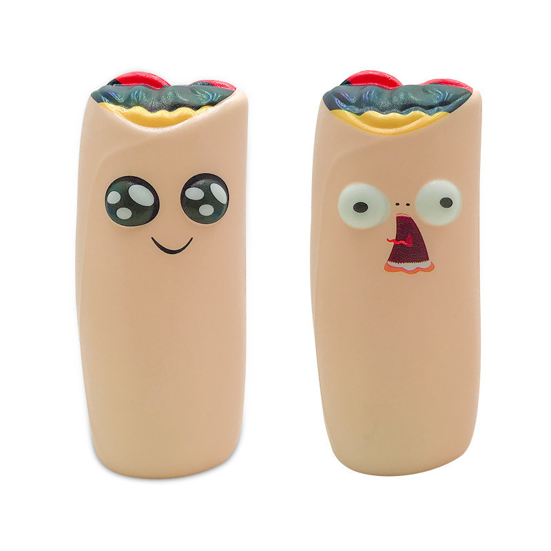 

2 Pcs Jumbo Kawaii Throw Burrito Squishy Doll Slow Rising Stress Relief Squeeze Toys for Baby Kids Xmas Gift 13*5.5 Cm