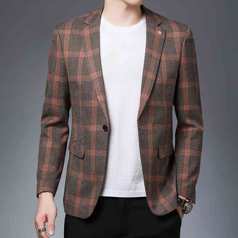 

Men's Suits & Blazers 2021 fall and winter casual Korean male business suit British chess thin jacket, X220