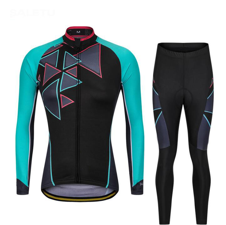 Cycling wear women&#039;s summer, spring and autumn mountain bike long-sleeved sun protection trousers, polyester quick-drying, the same style is-image-700755986