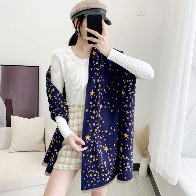 

Scarves Luxury Women Scarf Brand Design Print Cashmere Winter Warm Ladies Pashmina Fashion Long Soft Shawls Wraps