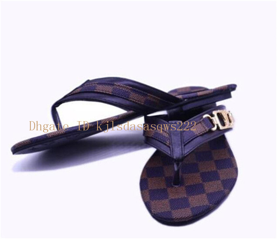 

ffg 2021 a Luxury Design Slides Women Flip Flops Leather Women Sandal with Double Metal Black White Brown Slippers Summer Beach Sandals 01