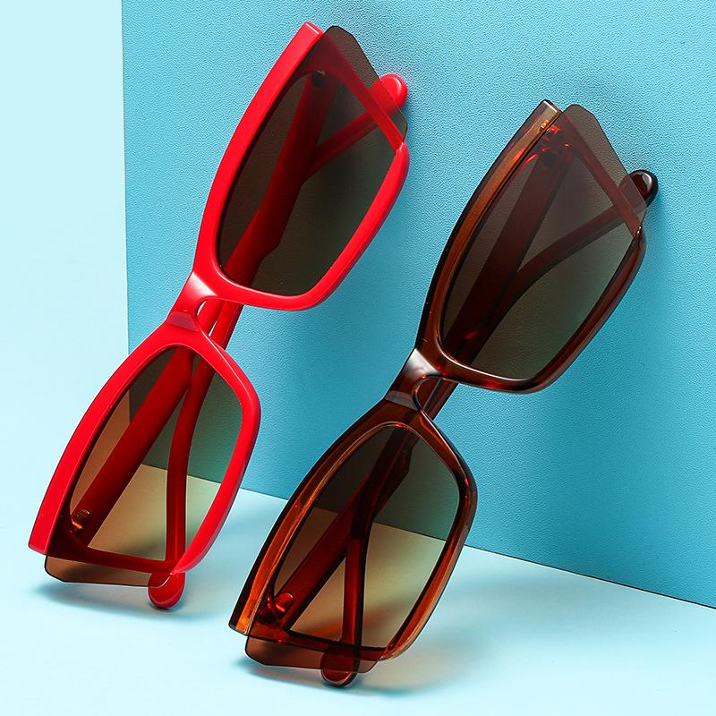 

Sunglasses Fashion Tea Piece Personality Trend Catwalk Small Frame Ladies