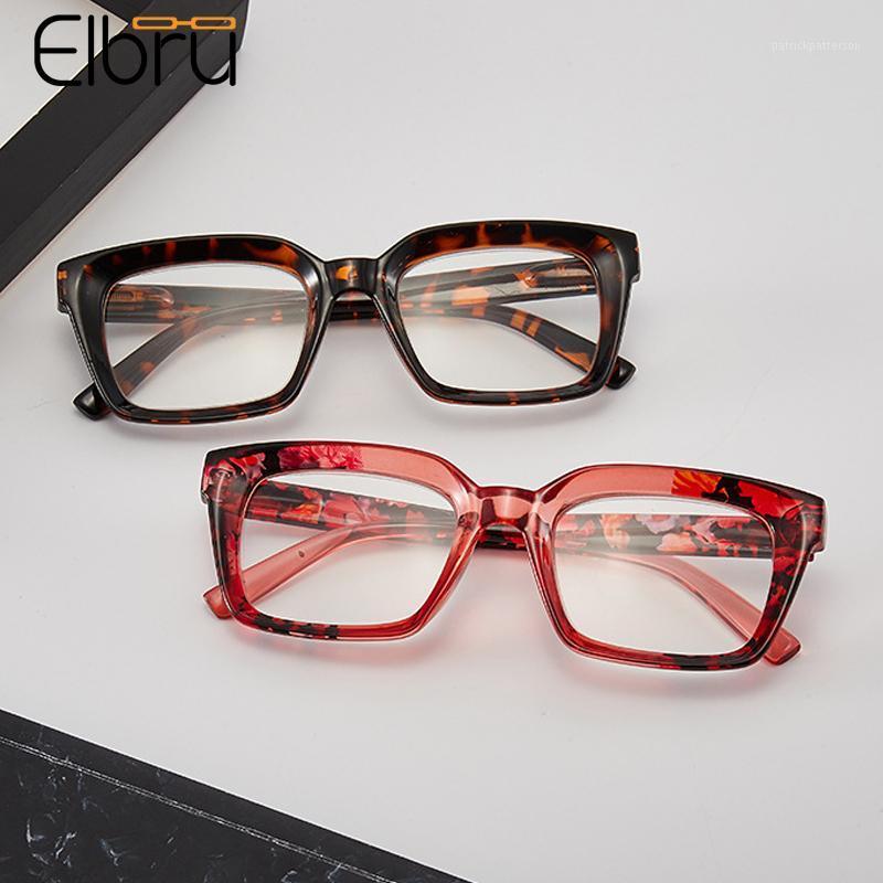 

Elbru 2021 Printed Square Reading Glasses For Women Men Clear Lens Presbyopia Portable Hyperopia Eyeglasses Diopters +1.0to+3.5 Sunglasses