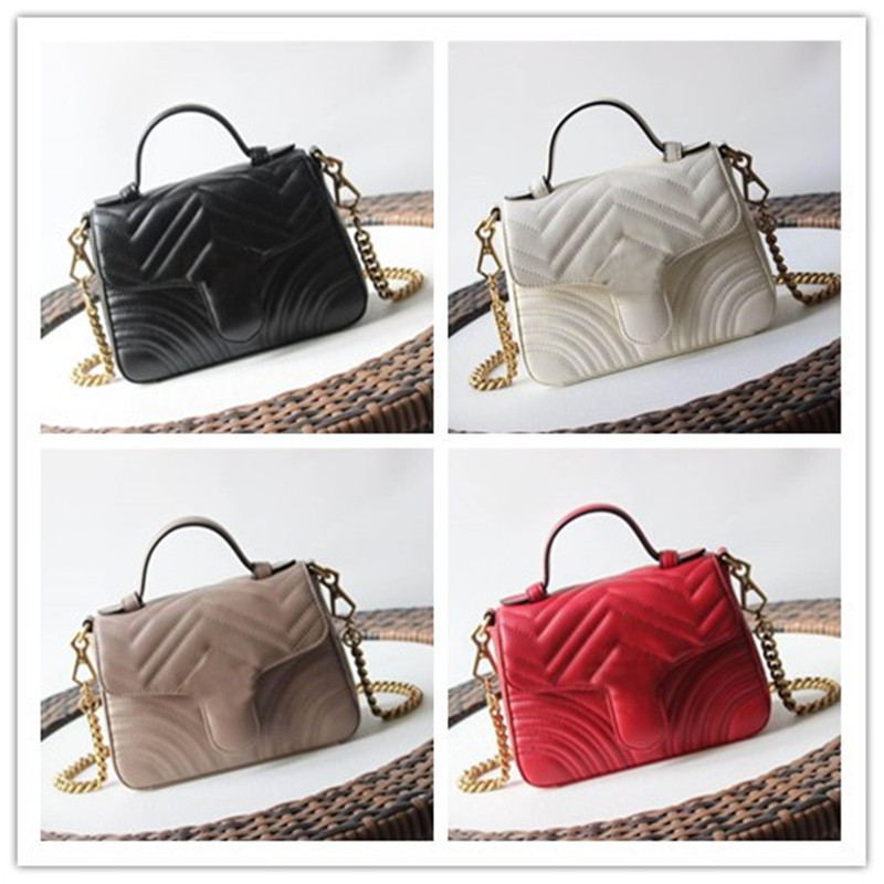

Designer Luxury Matelasse Medium Marmont Top Handle Bag Black Size:21x15.5x8cm, Bubble wrap packaging