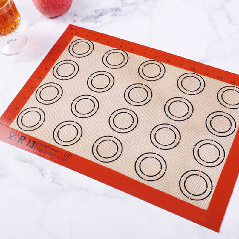 Bakeware Cooking Tools 1 Pcs Kitchen Gadgets Rolling Dough Mats Oven Scale Cake Cookie Macaron Silicone Pad Sheet Non-Stick-image-690356607