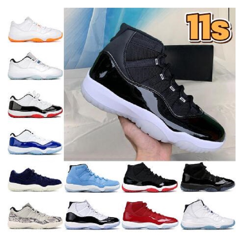 

With Box Men 11 11s basketball shoes 25th Anniversary low legend blue white bred citrus pantone Heiress Black concord 45 women Sneakers mens trainers, Color45