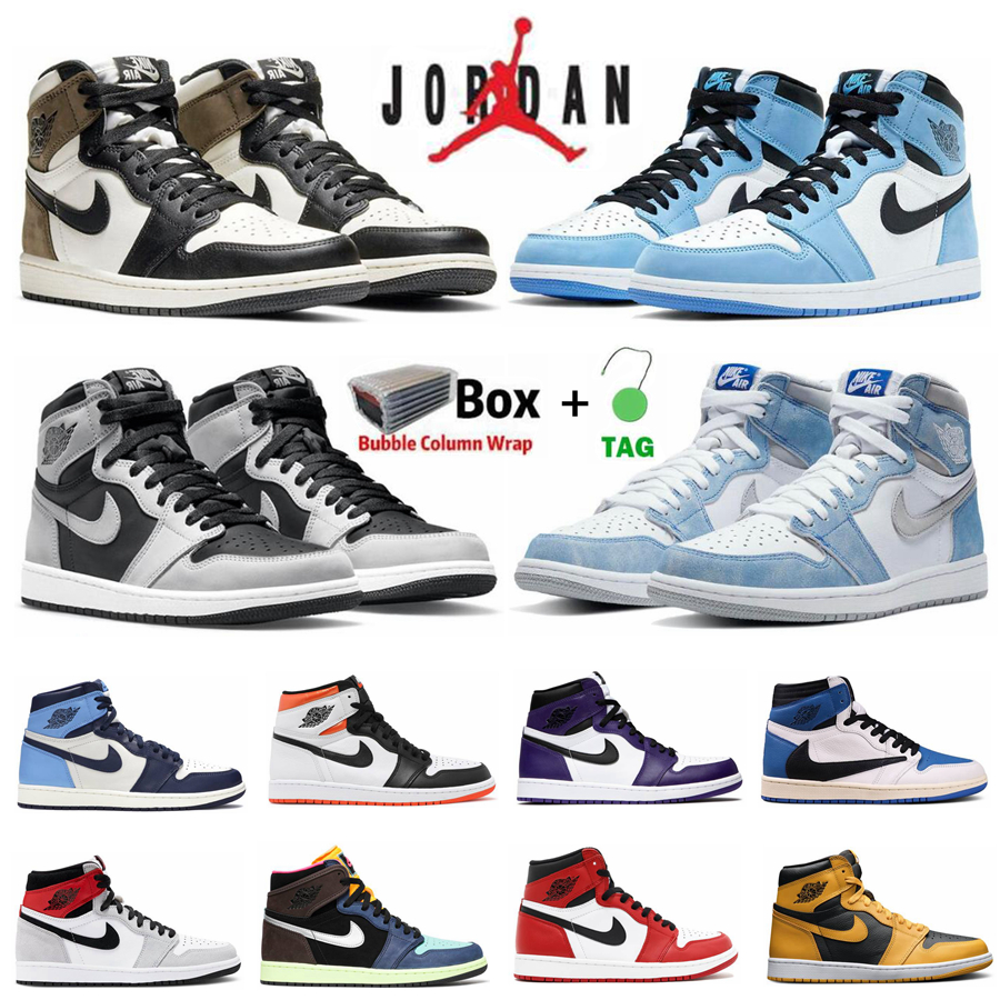 

Air Jordan 1 Retro 1s Jumpman Mens Basketball Shoes University Blue Hype Royal Court Purple Lucky Green Bred Toe Obsidian UNC Shadow 2.0 Spo