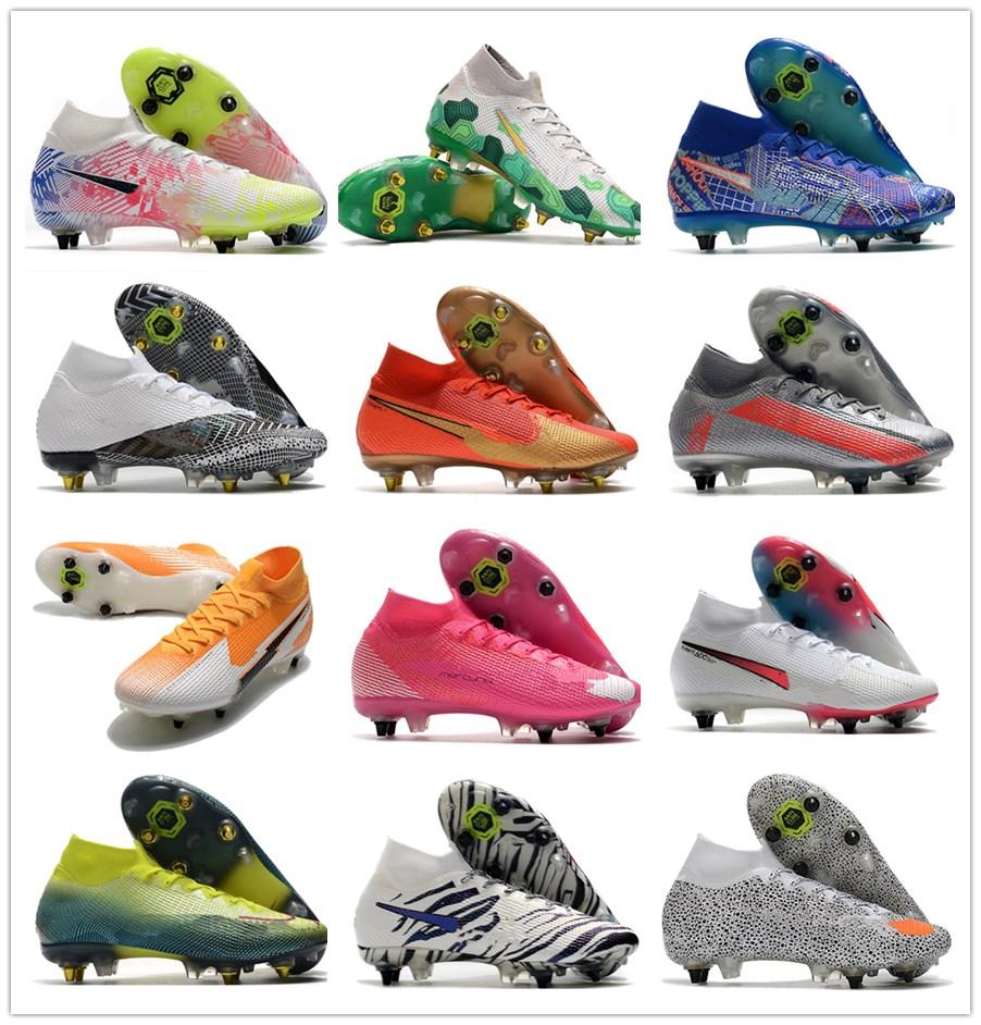 

2021 Mens Mercurial Superfly 7 VII 360 Elite SE SG-PRO AC Daybreak CR7 Ronaldo Neymar Women Soccer Shoes Football Boots Cleats