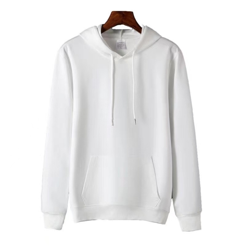 

Spring 2021 solid casual twill sweater Pullover Hooded for men and women, Black
