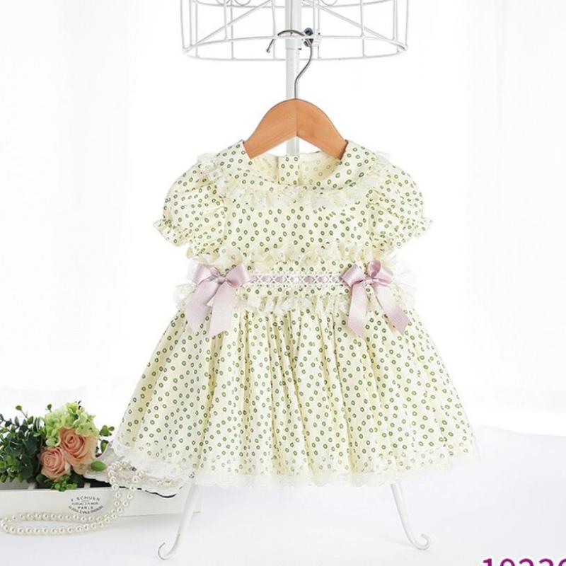 

Girl's Dresses 2022 Summer Vintage Spanish Blue Princess Ball Gown Short Sleeve For Baby Brithday Party Easter Turkey Girl Lolita Dress A231, Red;yellow