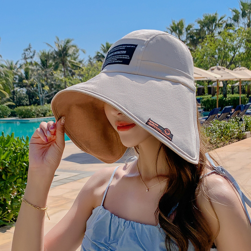 

Net red fisherman's hat female summer Korean fashion spring and autumn Big Brim anti ultraviolet sunshade hat sunscreen hat, Pink