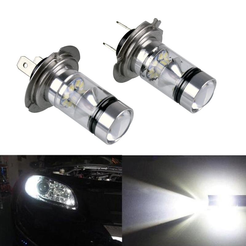 

Car Headlights 2Pcs High Power LED H4 H7 H8 H11 Fog Light 100W Extremely Bright 6000K Lights Bulbs 1000LM Diving Running