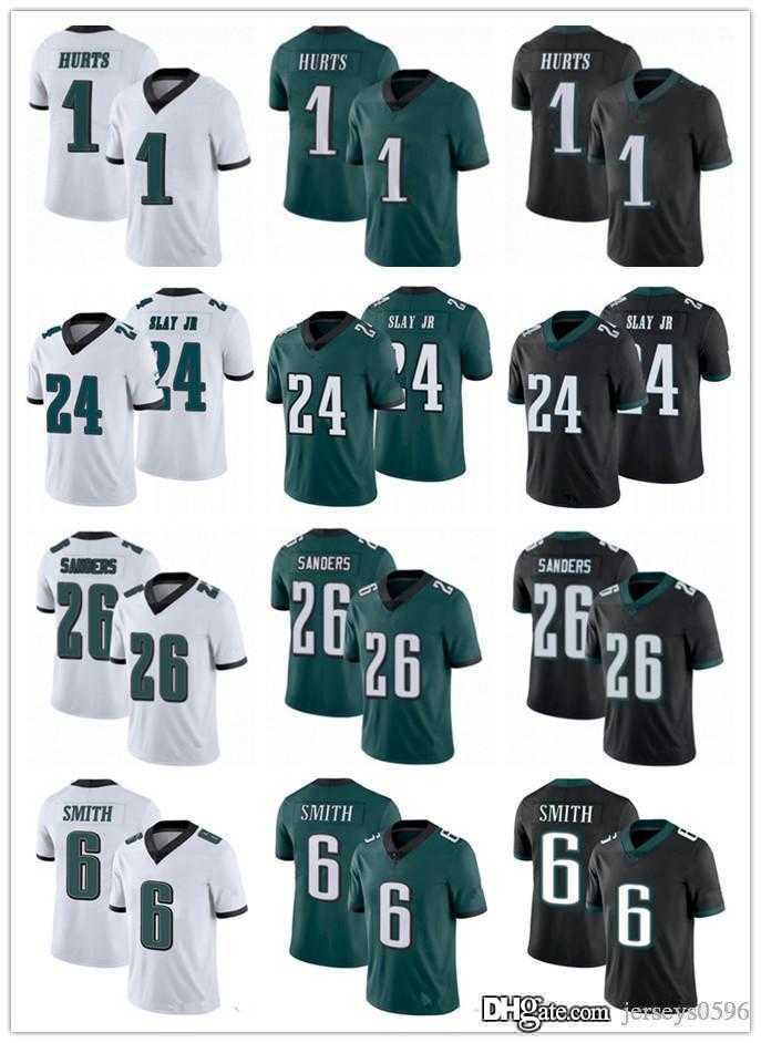 

11 AJ Brown Philadelphia''Eagles''jersey 6 DeVonta Smith 26 Miles Sanders 20 Brian Dawkins 2 Darius Slay Jr. 1 Jalen Hurts Football Jerseys, Color