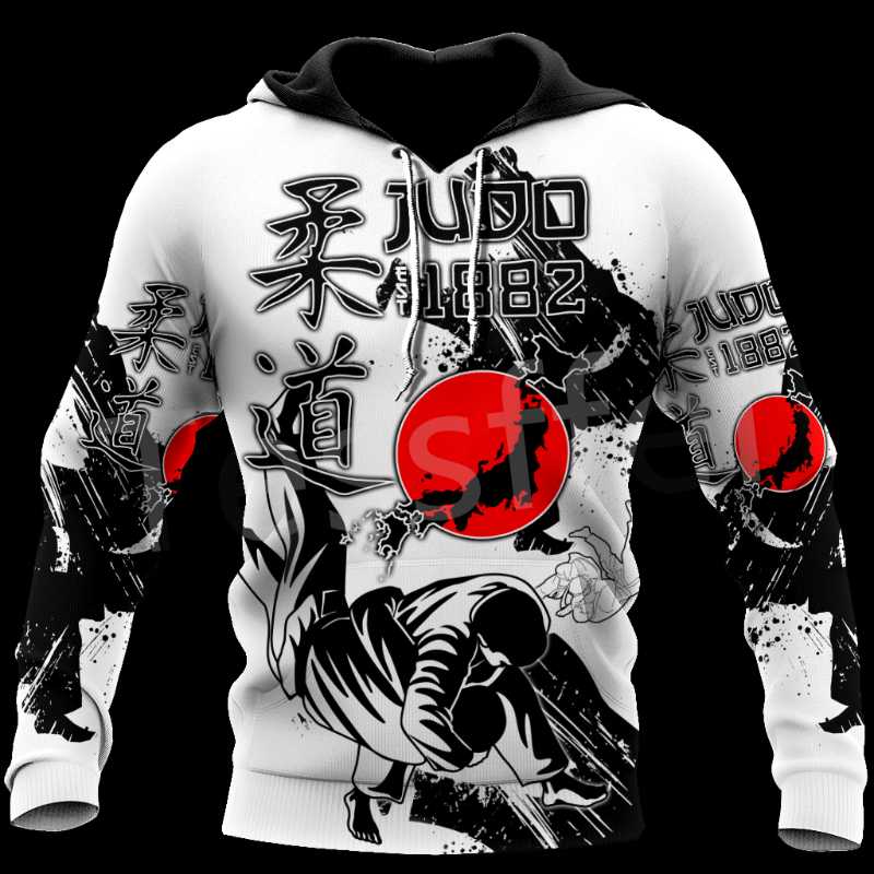 Sweats à capuche pour hommes Sweatshirts Sports Arts martiaux Jujitsu Judo Tracksuit Harajuku 3DPrint Hommes / Femmes Unisex Casual Funny Automn
