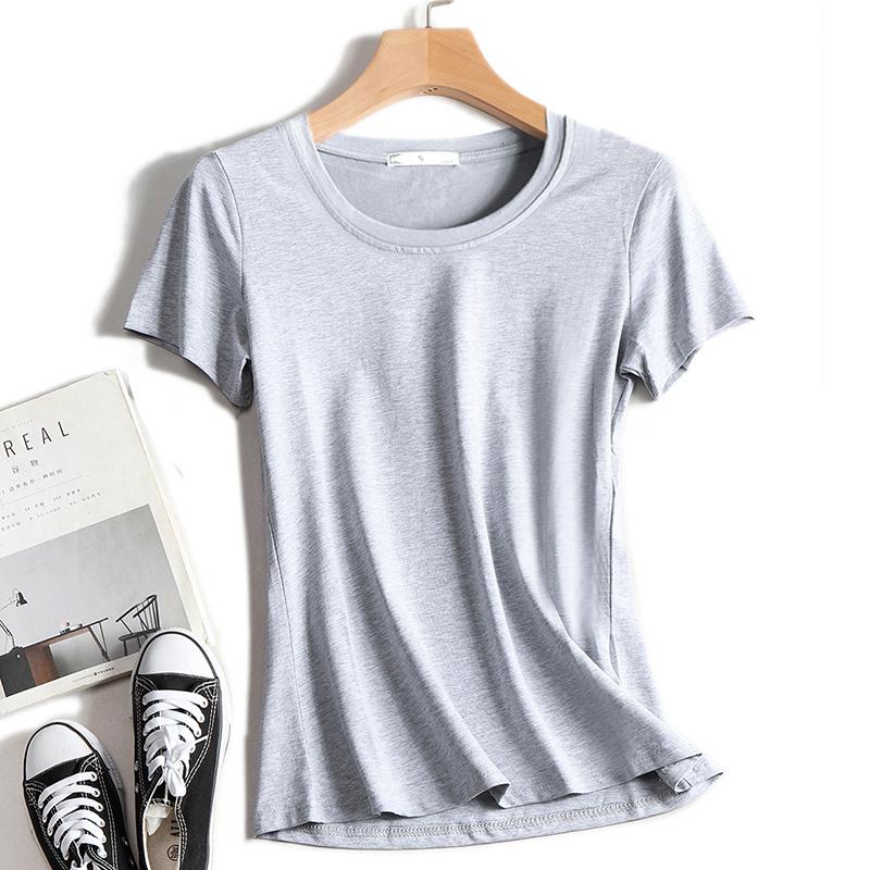 

Women's T-Shirt AOSSVIAO White Short Sleeve Tshirt Women Clothing Summer Tops T Shirt Slim O-Neck Cotton Tee Femme 2022