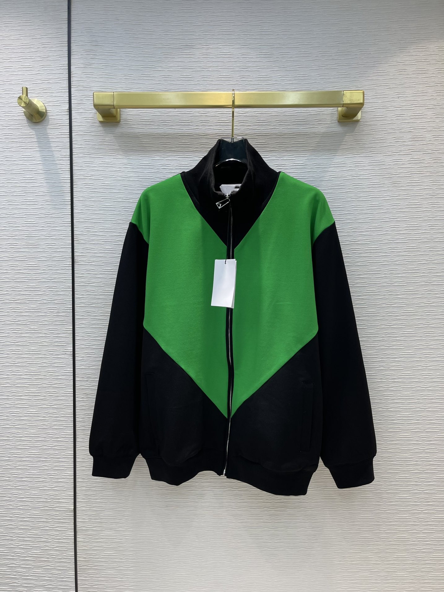 

Milan Runway Sweatshirts 2021 Autumn Winter Lapel Neck Long Sleeve Print Women' Designer Hoodies Brand Same Style Coats 0812-22, Green