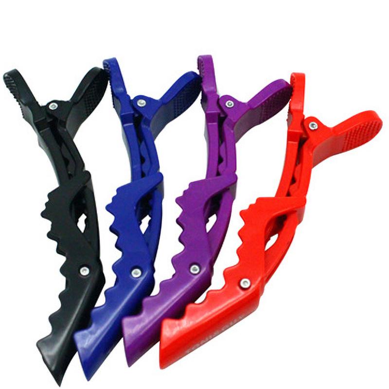 

Hair Clips & Barrettes 5Pcs Plastic Crocodile Hairdressing Clamps Claw Salon Barrette Holding Section Tools Accessories, Golden;silver
